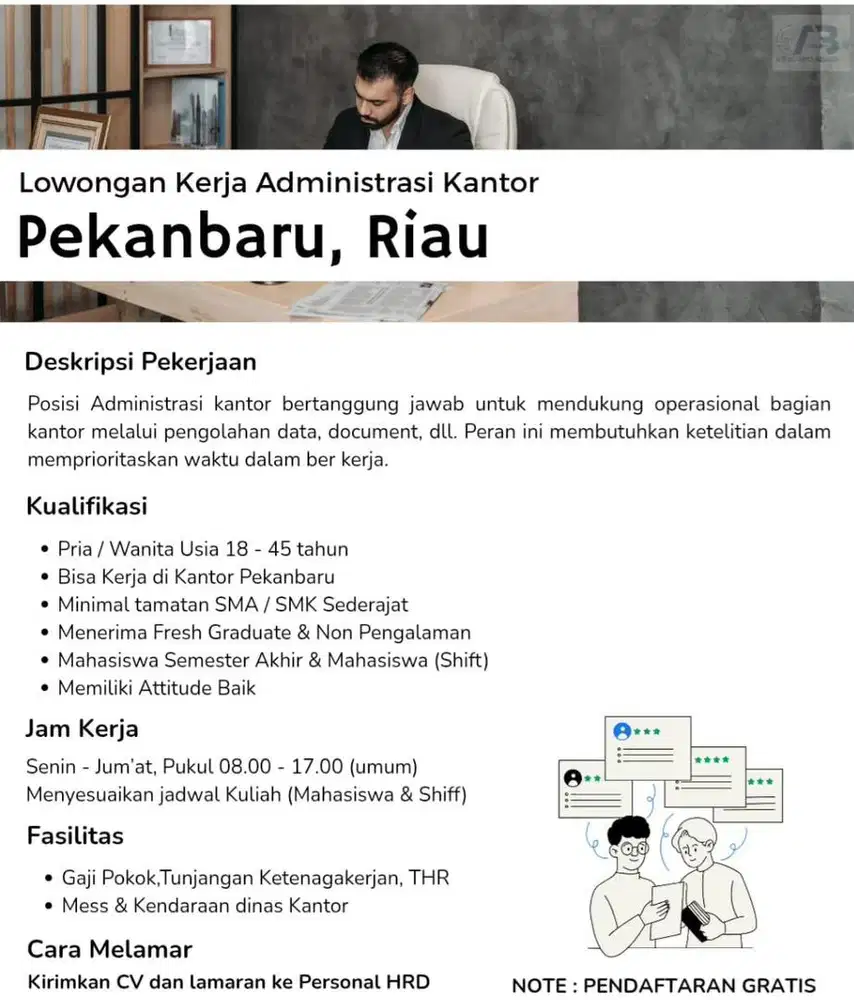 LOWONGAN KERJA PEKANBARU, RIAU