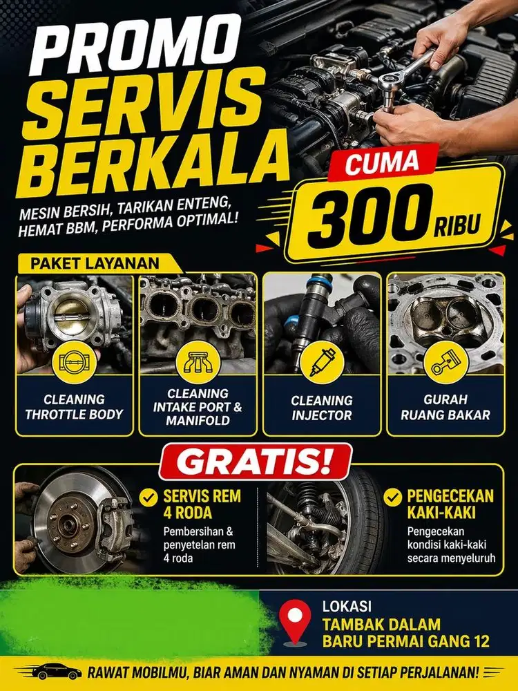 TUNE UP & SERVIS BERKALA 300 ribu