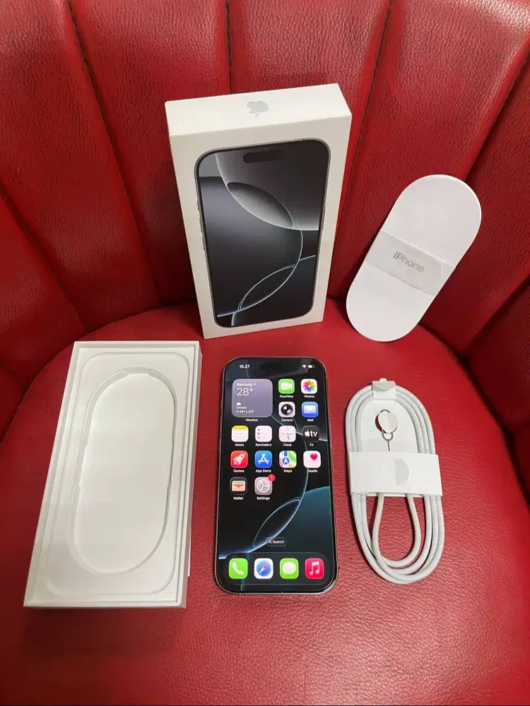iPhone 16 Pro 128gb Garansi iBox Aktif White Titanium Fulllset ORI