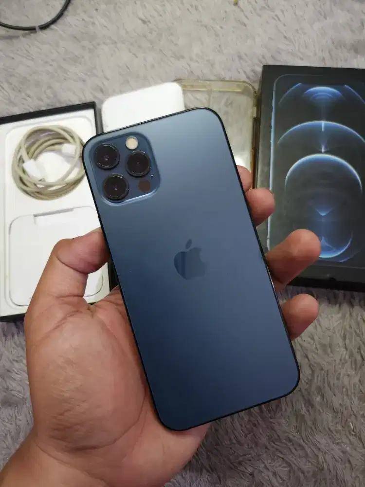 iphone 12 pro 128gb  ibox resmi pasific blue