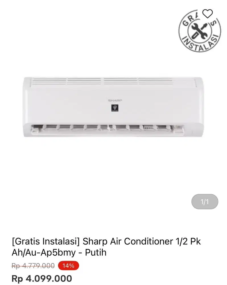 AC SHARP INVERTER 0.5pk