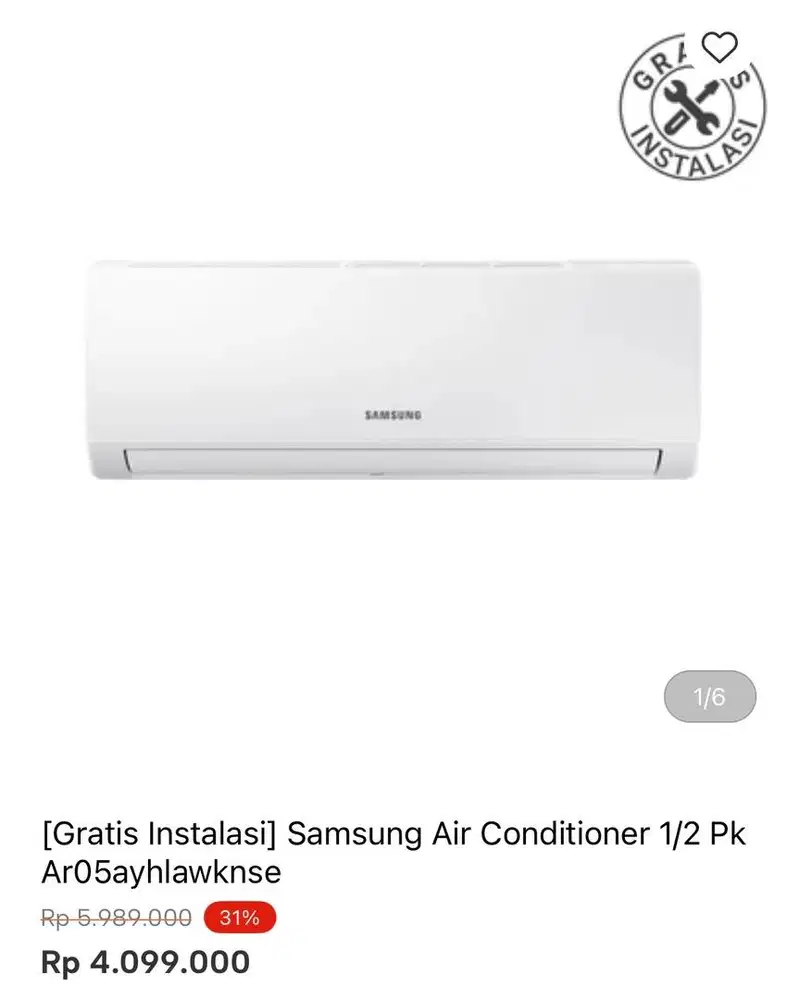 AC SAMSUNG STANDAR 0.5pk