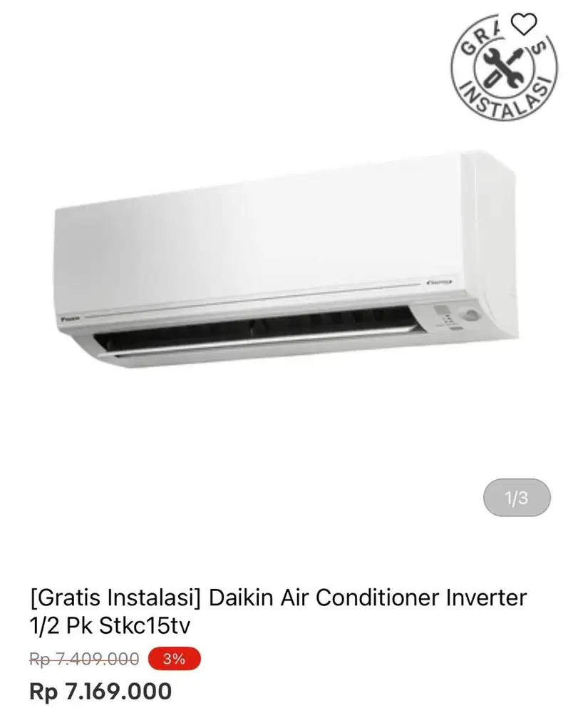 AC DAIKIN INVERTER 0.5pk