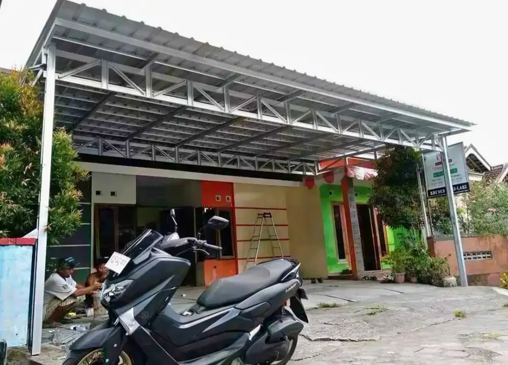 Pasang kanopi baja ringan