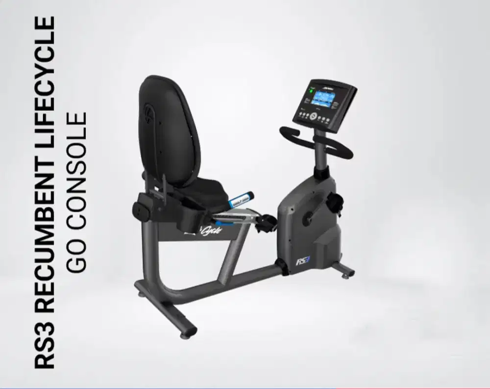 Life Sports - RS3 Recumbent Lifecycle Go Console Sepeda Comercial