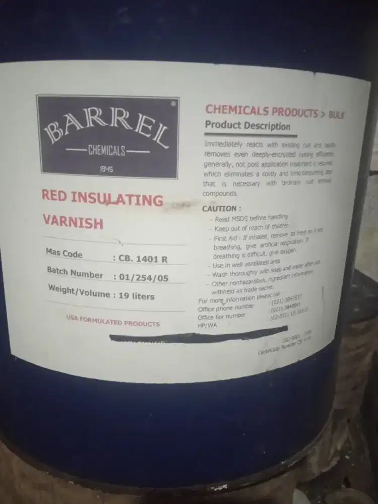 Rec insulating varnish 19 liter
