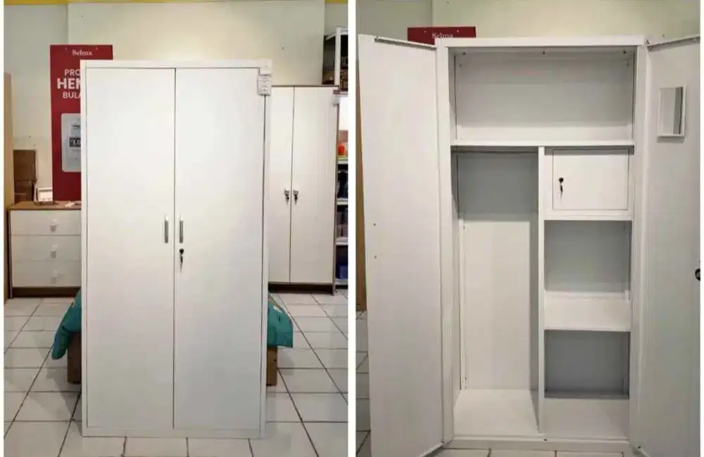 Lemari pakaian bahan metal