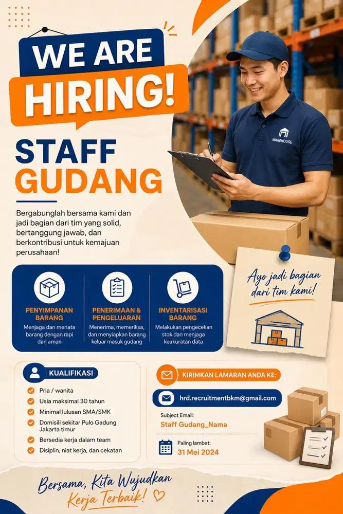 Staff Gudang / warehouse