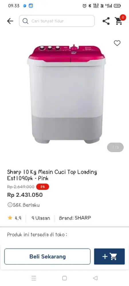 Promo mesin cuci 2 tabung