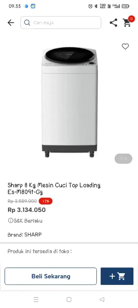 Promo mesin cuci sharp