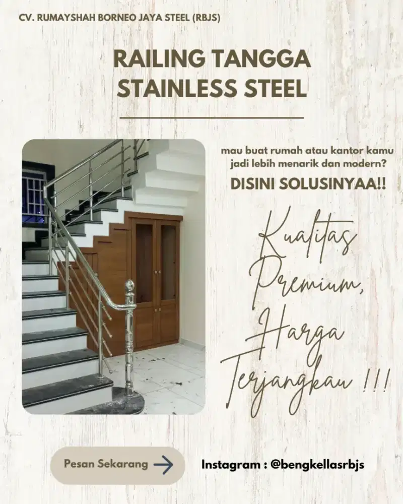 Railling Tangga Stainless Steel
