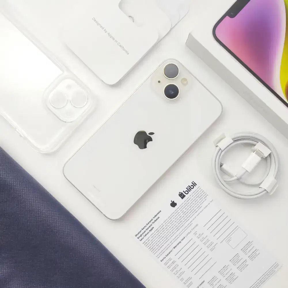 iPhone 14 Starlight iBox blibli Second Like New