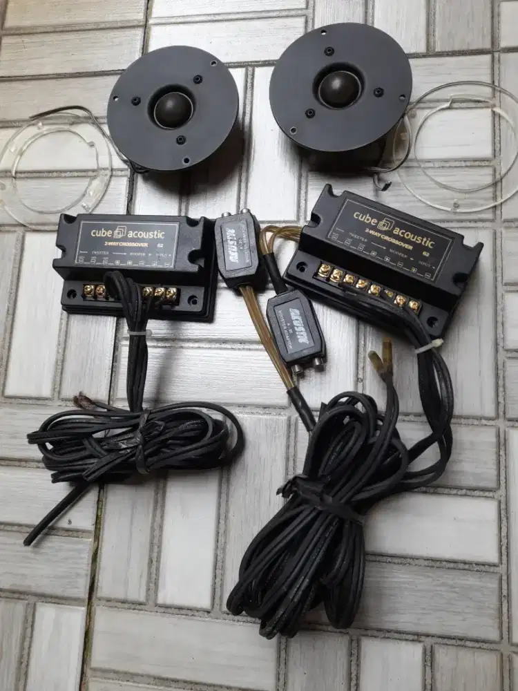 Speaker mid range lengkap dengan crossover cube acoustic