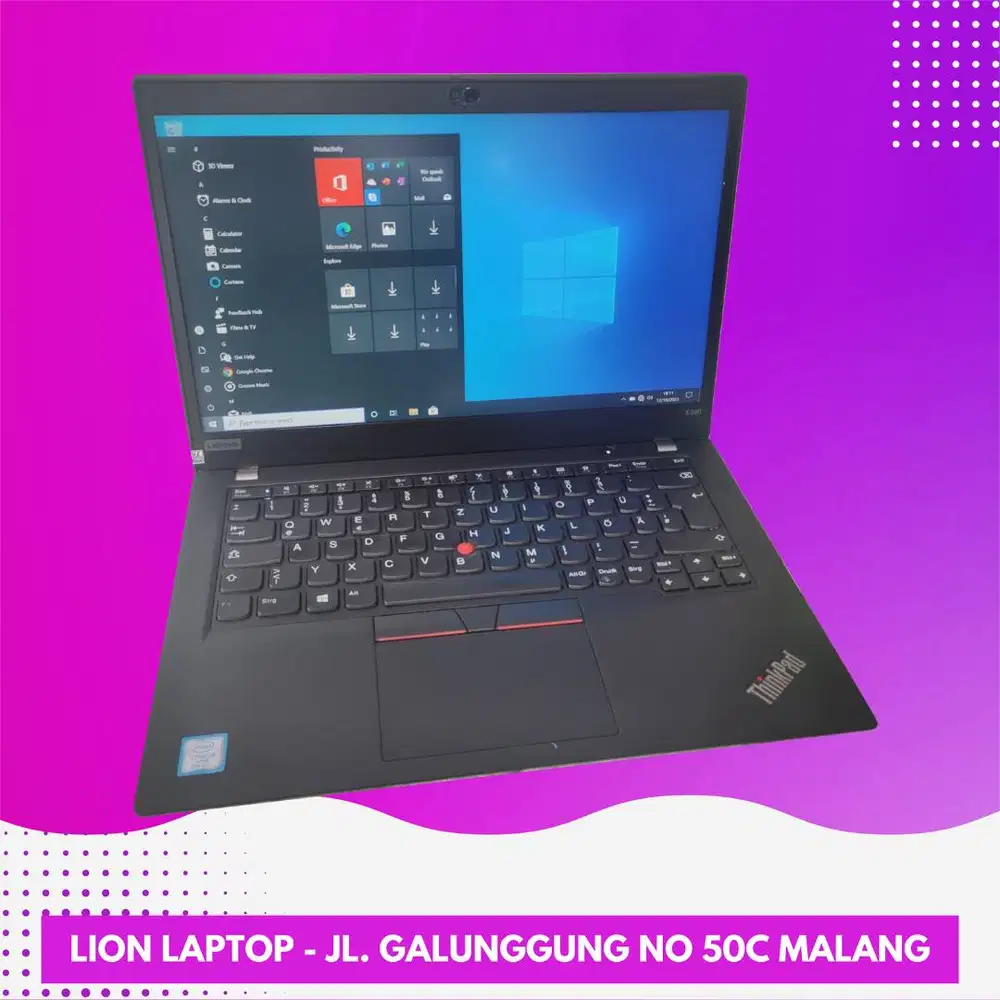 RAM 16GB SSD 256GB Core i5 Gen 8 Slim Lenovo Thinkpad X390 [11|05]