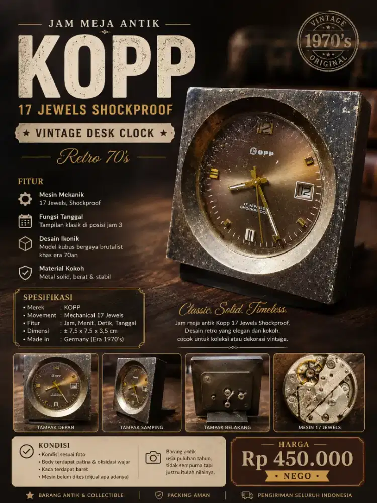 Jam Meja Antik , Kopp