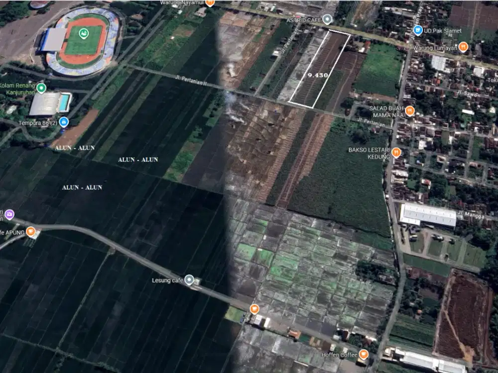 Tanah Murah Poros Alun - Alun stadion Kanjuruan Kepanjen Malang