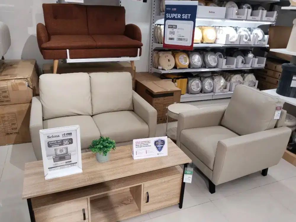 Sofa Garson 2+1 setar kulit