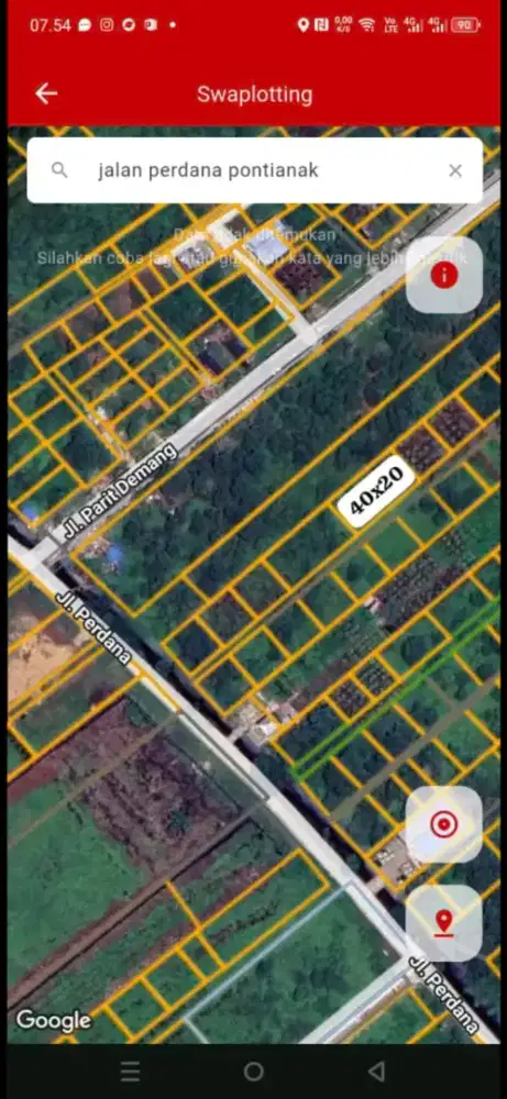 Tanah kavling investasi jalan perdana ukuran 40 x 20