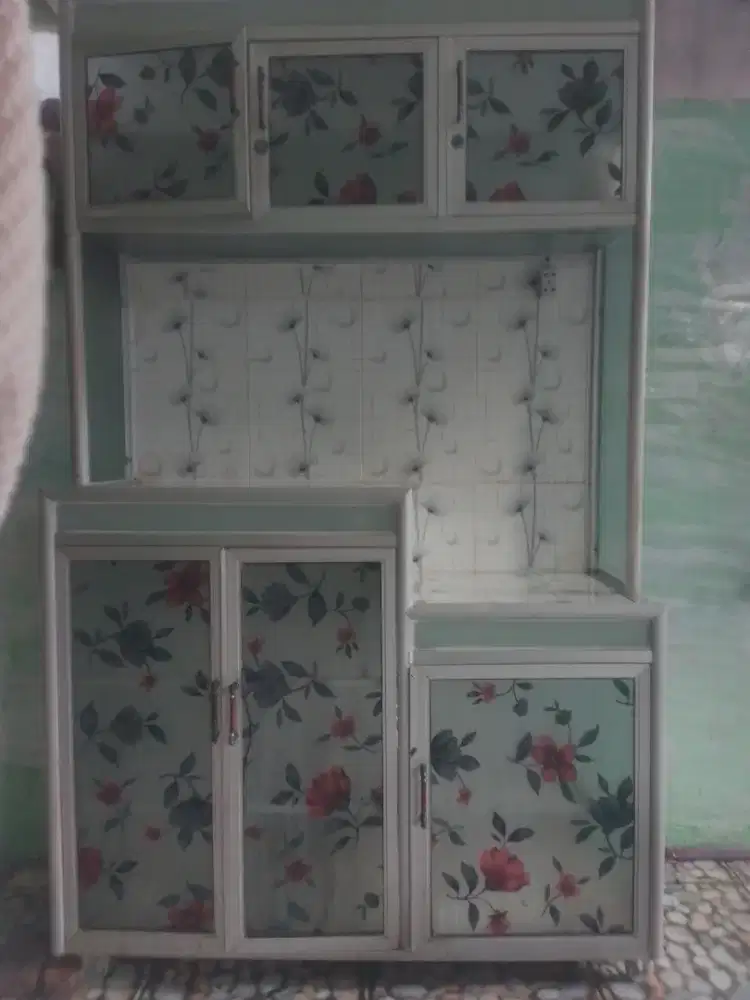 dijual murah rak piring aluminium 3 pintu