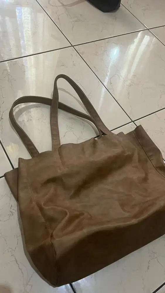 Tas Tptebag Kulit Coklat Muda