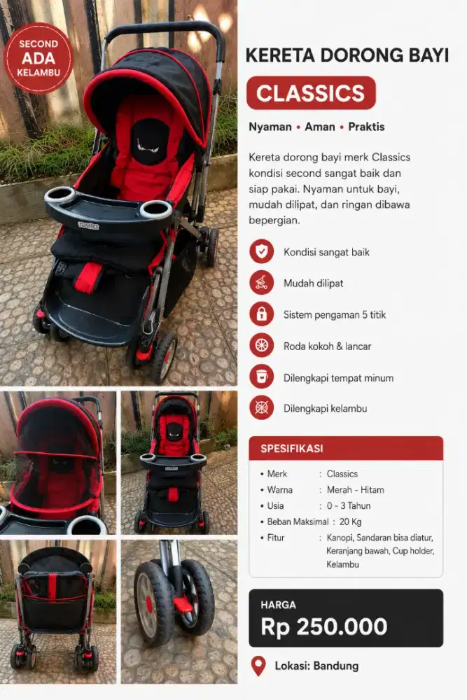 Stroller Bayi Lipat