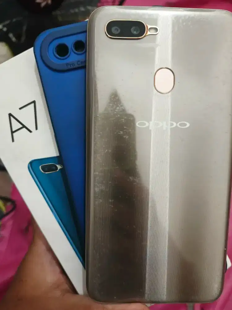 Oppo A7 (4/64gb) fullset siap pakai harga net