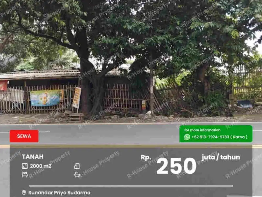 Tanah luas lokasi strategis cocok untuk usaha