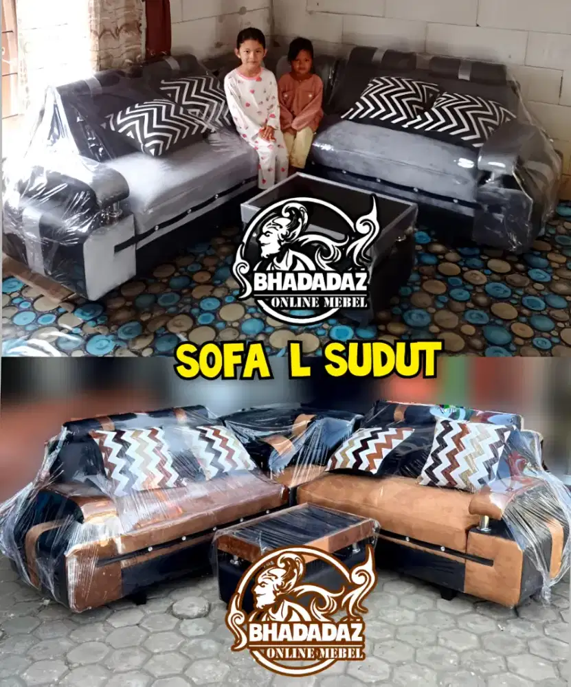 Sofa L Sudut Ruang Tamu