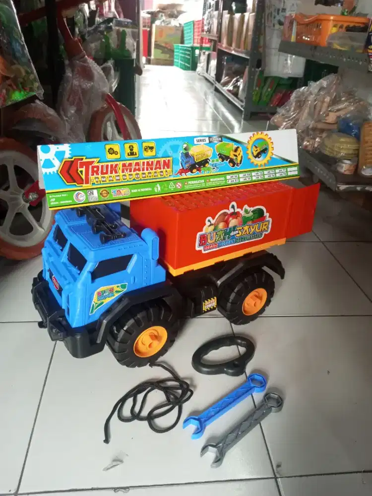 Mainan anak truk box sayur buah