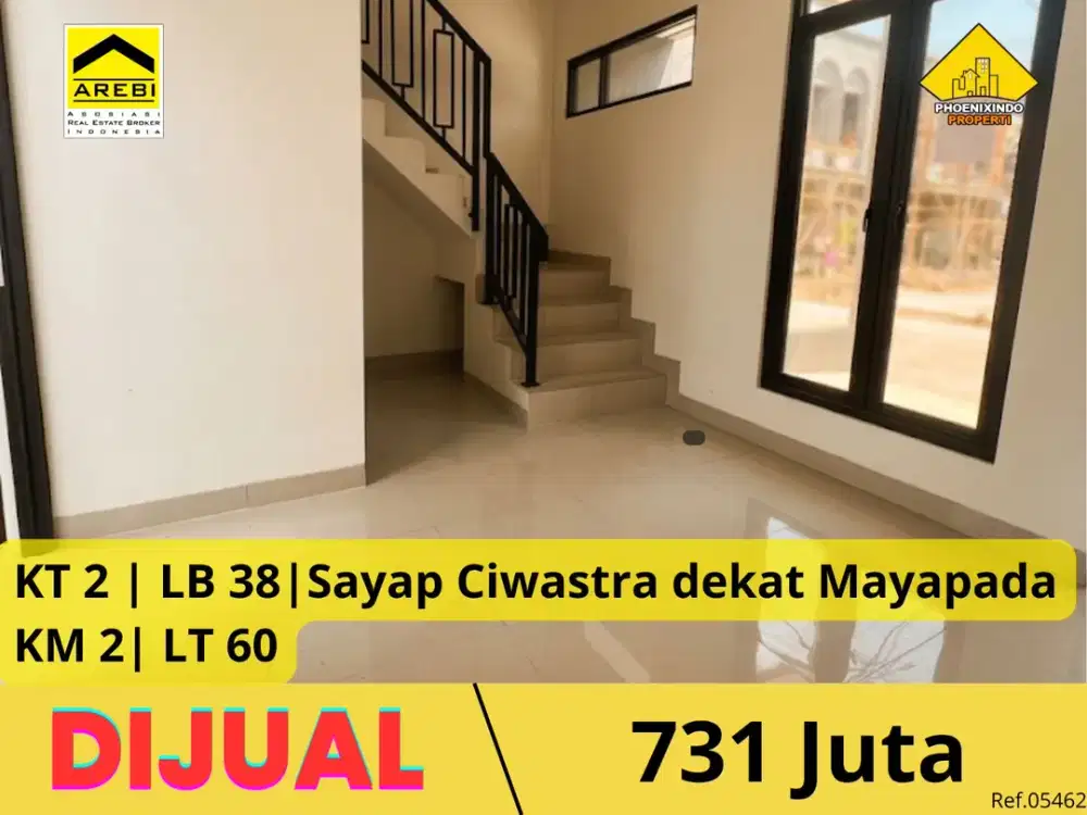 Dijual Rumah Baru 2 KT di Sayap Ciwastra | Dekat RS Mayapada & Tol Gedebage | Rp 731 JutaD