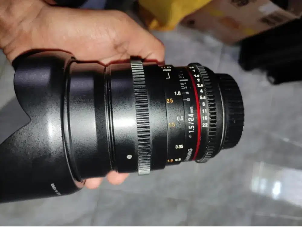 For sale Lensa Samyang 24mm T1.5 VDSLR II (Canon mount)
