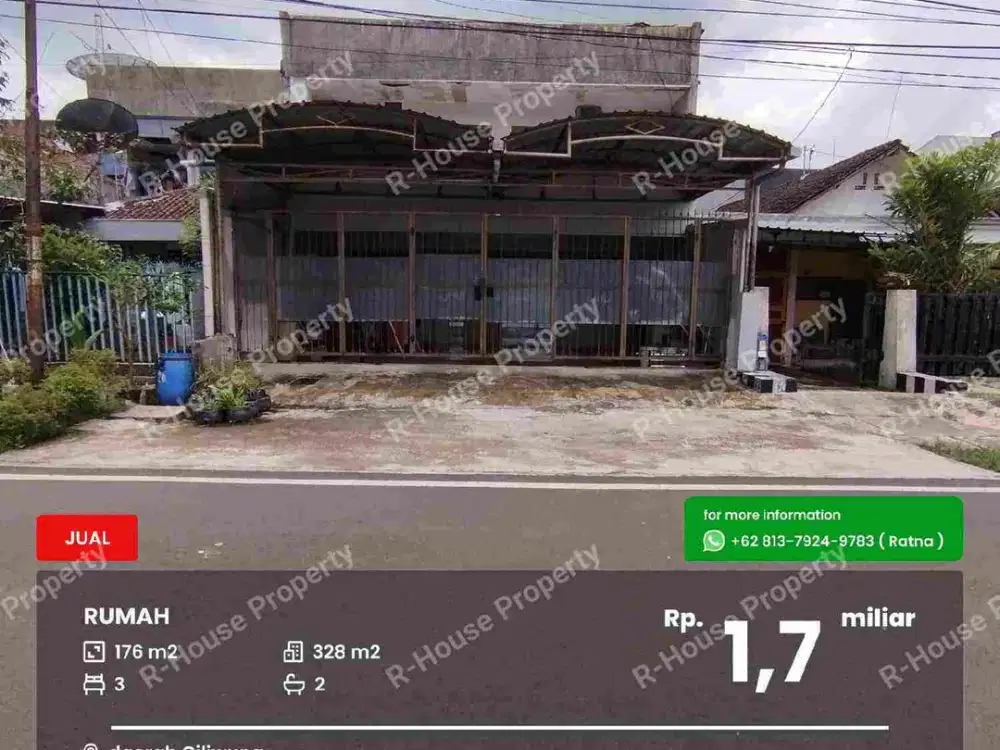 Rumah 2 Lantai dekat jalan raya Ciliwung
