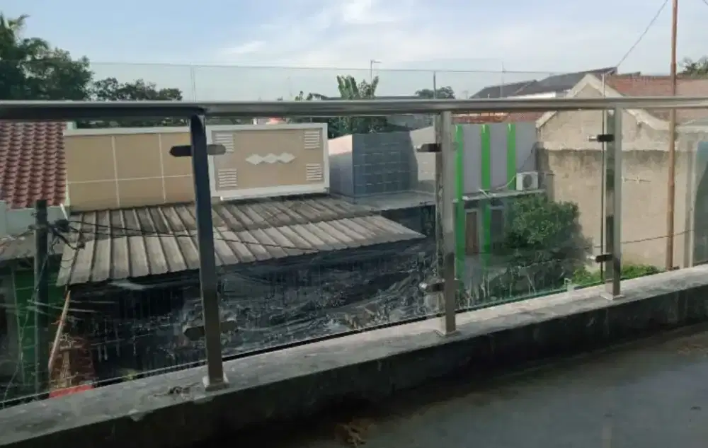 Reling tangga balkon stenlies kaca stell