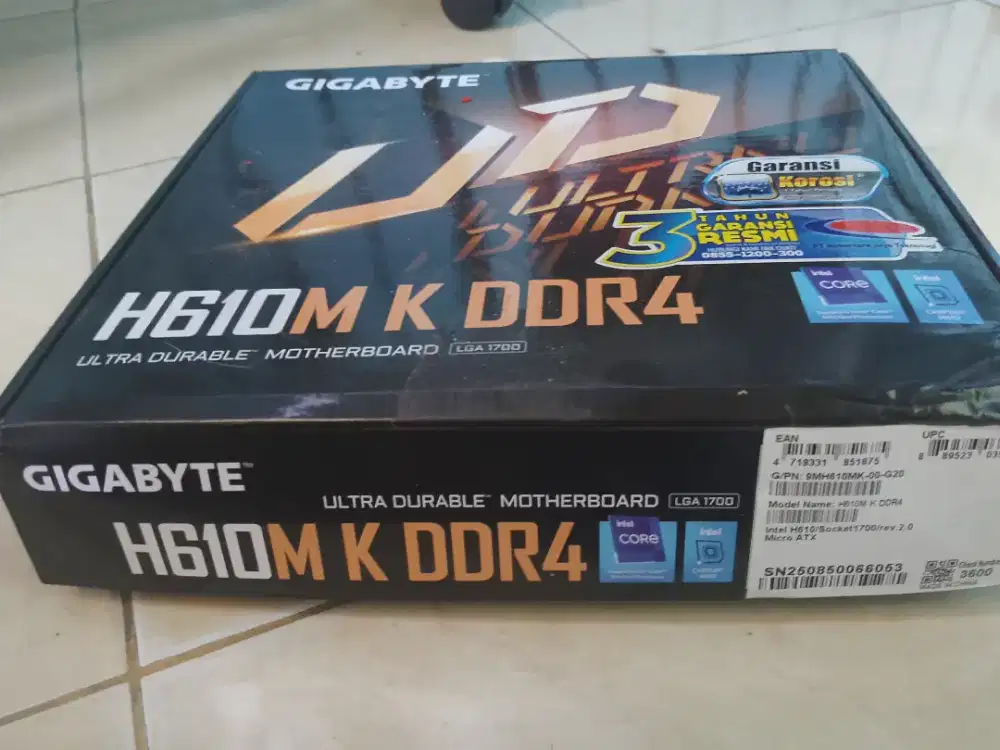 Motherboard Gigabyte H610M K DDR 4 Garansi sisa 2 tahun