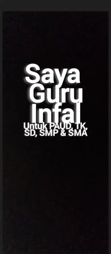 Guru pengganti guru infal untuk PAUD TK SD SMP SMA homeschooling
