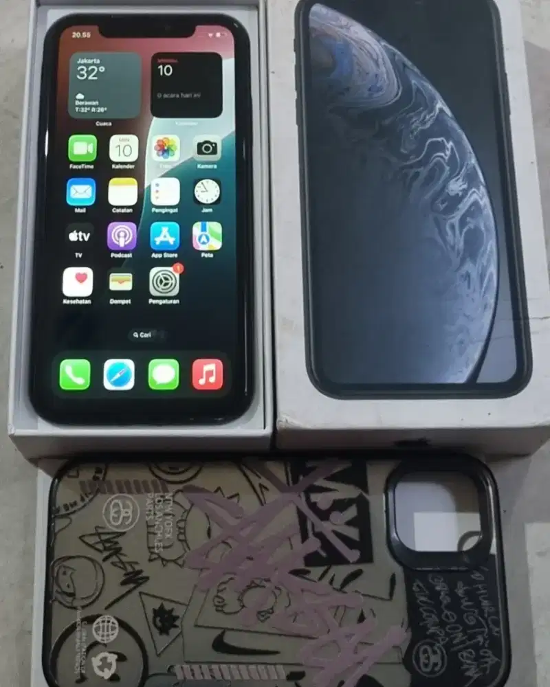 Iphone xr 64gb hp dus kabel data