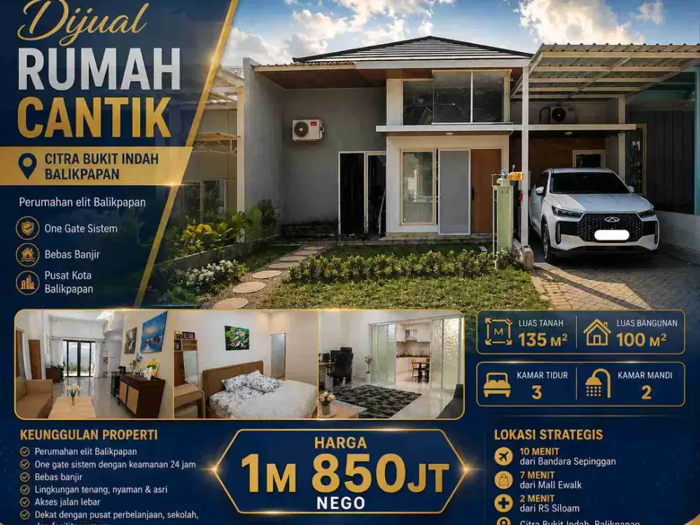 Dijual Rumah Full Furnished Lingkungan Hunian Premium Di Citra Bukit Indah Balikpapan