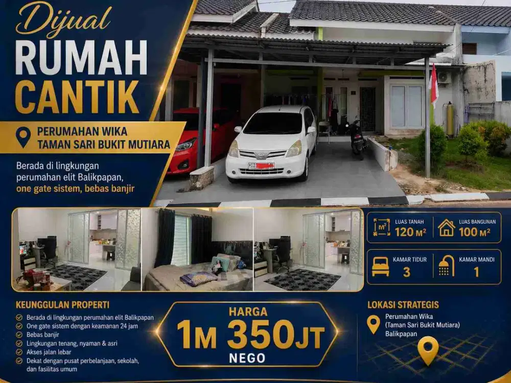 Dijual Rumah Cantik Full Furnished Di Perumahan Wika Balikpapan