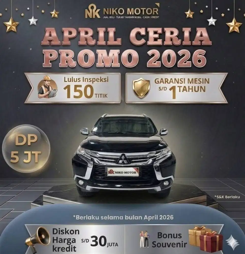 (ANTIK KM53RB) PAJERO SPORT DAKAR ULTIMATE 2019 AT :2018|2020