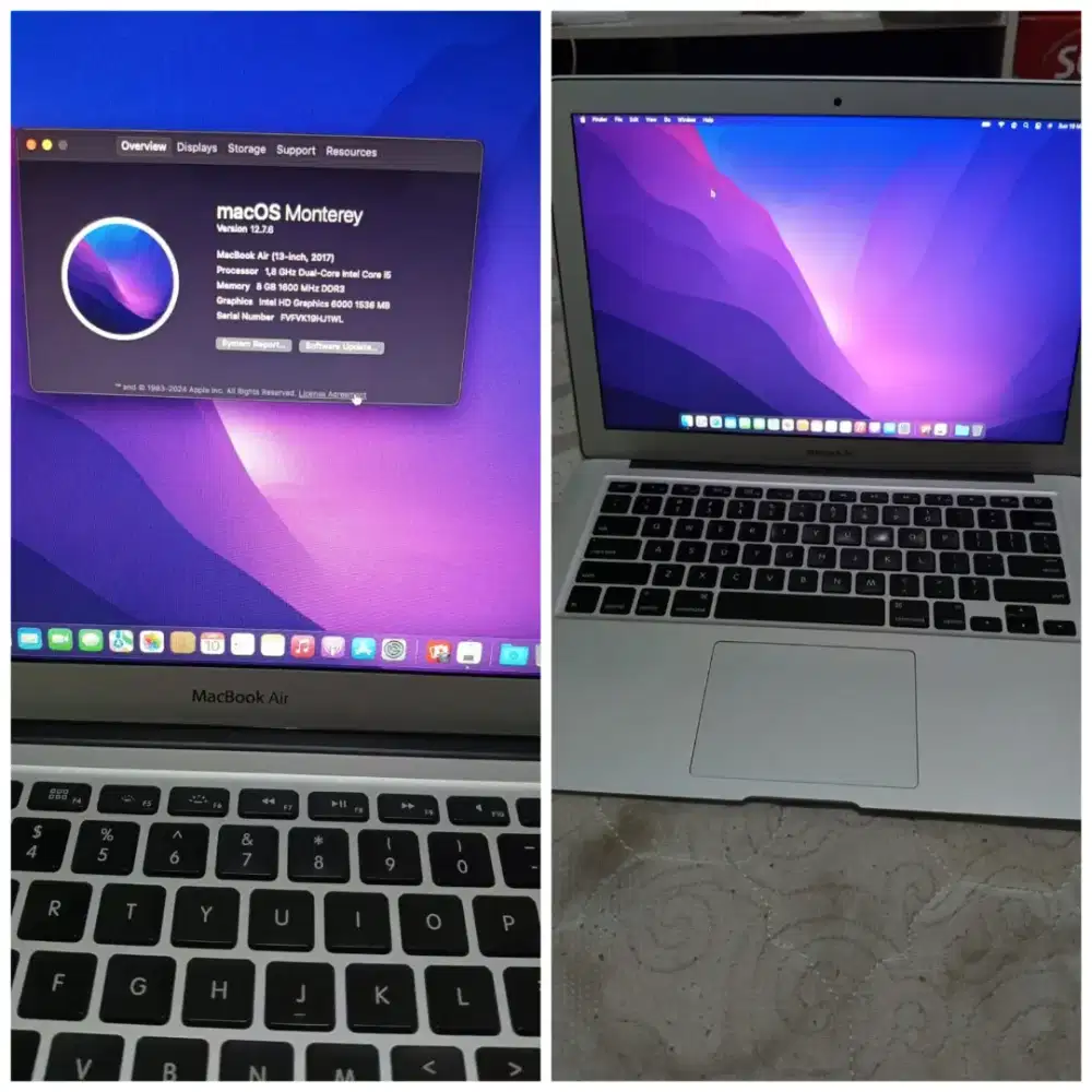 Macbook air 13(2017) laptop hp