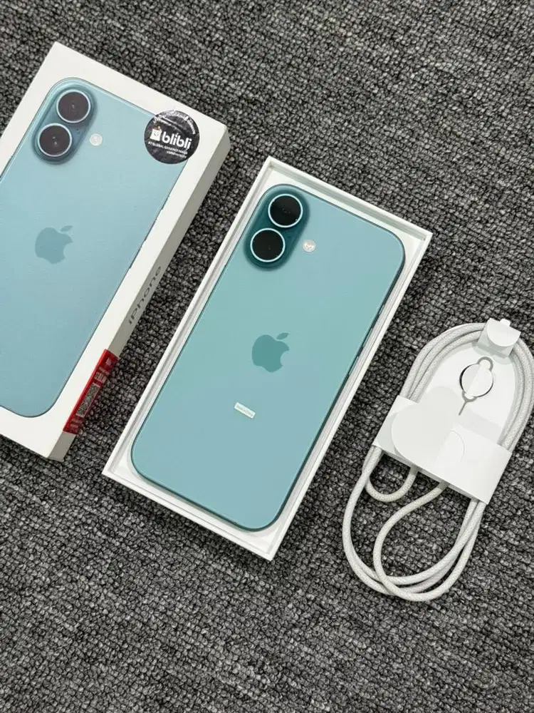 iphone 16 128gb teal ibox bh 100% baru 2 bulan