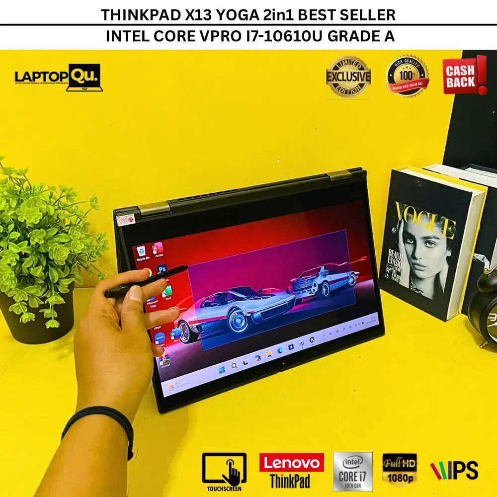 LENOVO THINKPAD X13 YOGA 2IN1 i7-10610U RAM 16GB/SSD 256GB/GRADE A