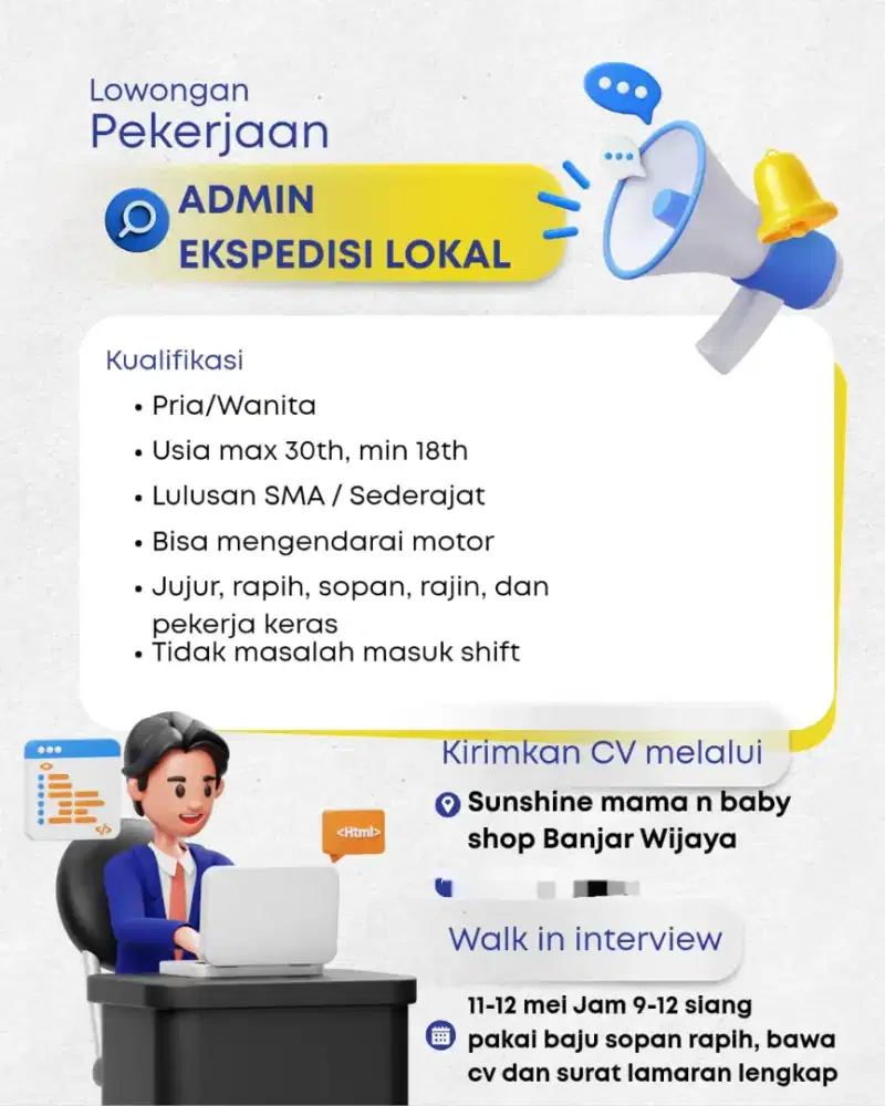 Admin ekspedisi lokal