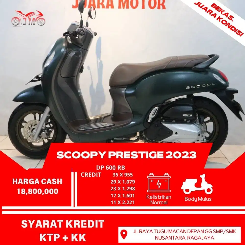 HONDA SCOOPY  PRESTIGE 2023 CREDIT DP MULAI 600 RB PROSES MUDAH