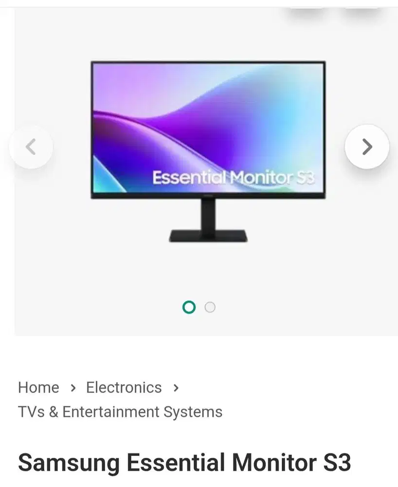 Essential Monitor SAMSUNG S3 27 Inch