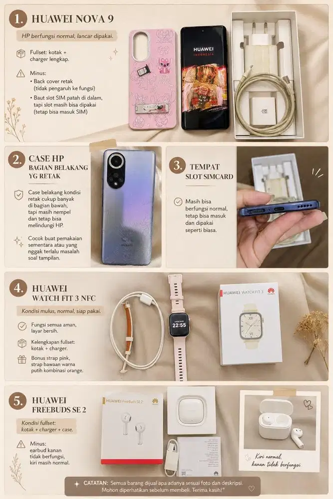 Huawei Nova 9+Huawei Watch Fit 3 (Gratis Huawei Freebuds SE 2)