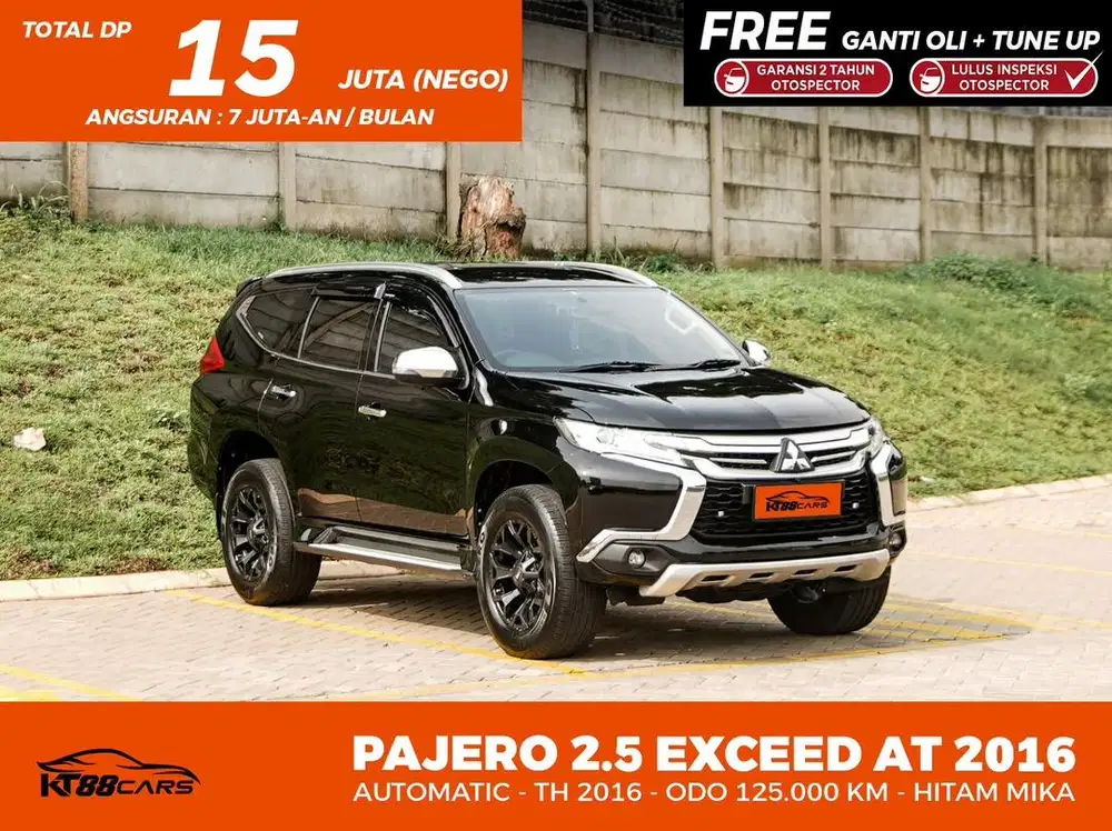 [BERGARANSI] MITSUBISHI PAJERO EXCEED 2.5 MATIC TAHUN 2016 HITAM GENAP