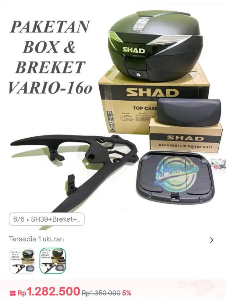 Shad SH 39 plus Backrest Kondisi lumayan