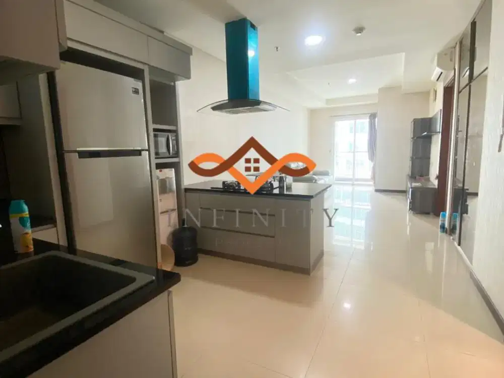 Condominium Greenbay Pluit Tipe 2 BR Full Furnished View ke Laut + 3 AC Uk. 77 M2