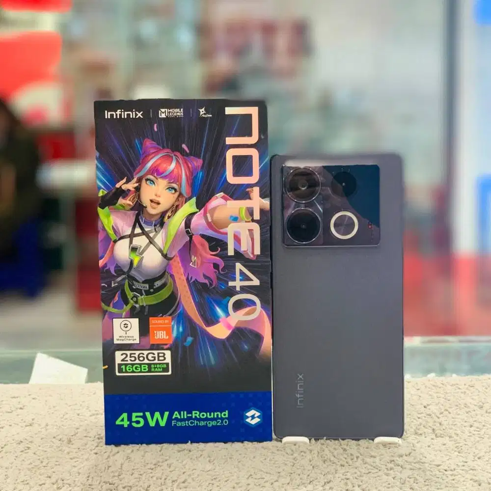 Infinix Note 40 Ram 8 Up to 16/ Rom 256 Gb. Good Condition. Full set.